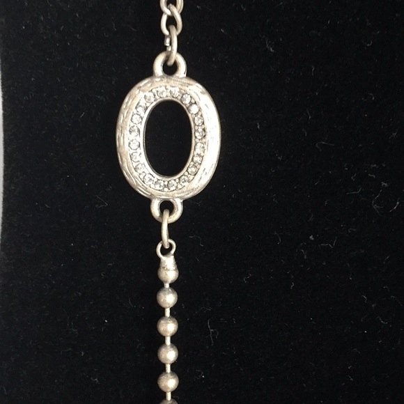 Chico’s necklace brushed silver tone rhinestone - Picture 5 of 9
